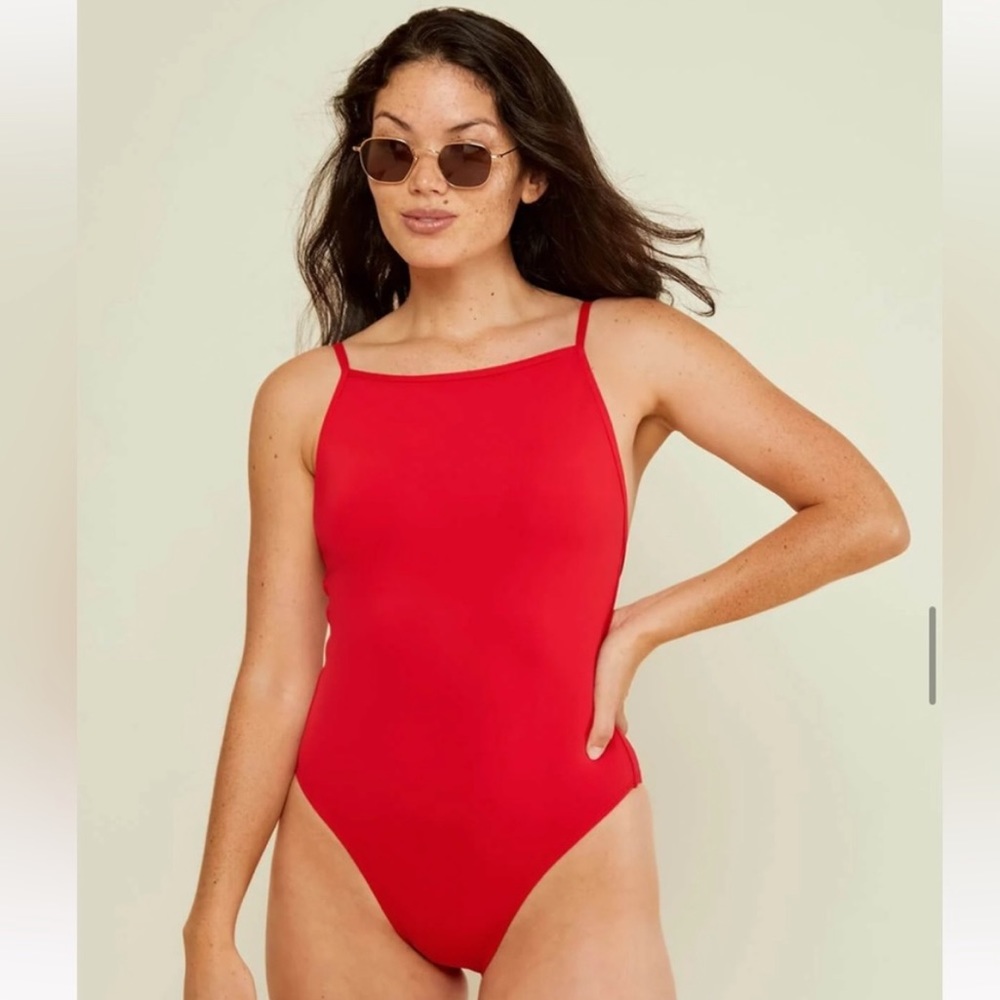 Red Andie One Piece Paloma Swimsuit - S long torso